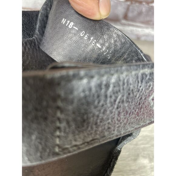 Pedro Garcia Black Leather Platform Suede Wedge Ankle Strap Sandals Women 37.5EU - Picture 9 of 16